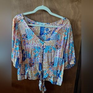 New York & Company Pink and Purple Top